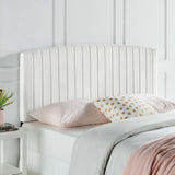Fiora Performance Velvet Full / Queen Headboard in White