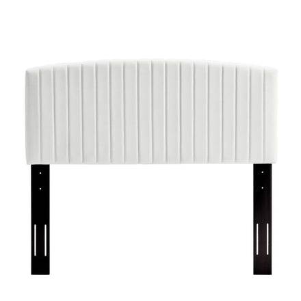 Rebecca Performance Velvet Full / Queen Headboard in White