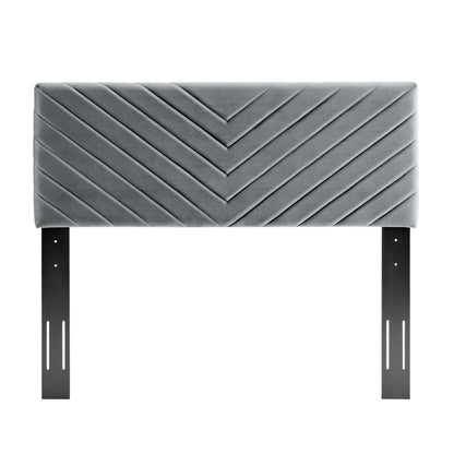 Alyson Angular Channel Tufted Performance Velvet Full / Queen Headboard by Furniture For America