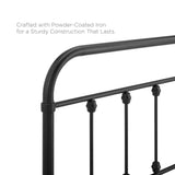 Paisley Metal Twin Headboard in Black
