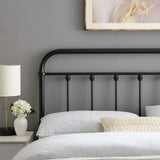 Paisley Metal Twin Headboard in Black