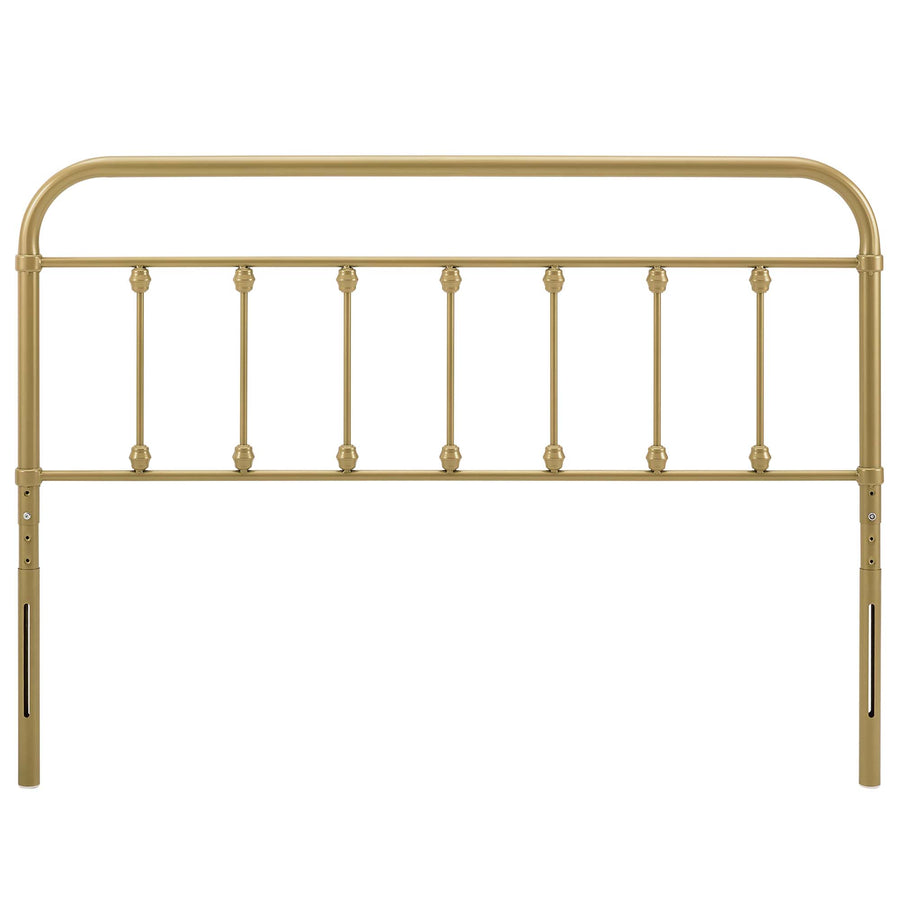 Paisley Metal Twin Headboard in Gold