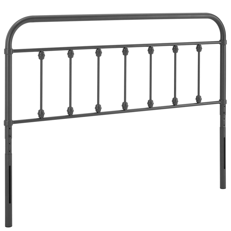 Paisley Metal Twin Headboard in Gray