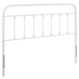 Paisley Metal Twin Headboard in White