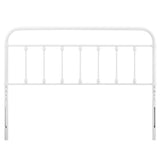 Paisley Metal Twin Headboard in White