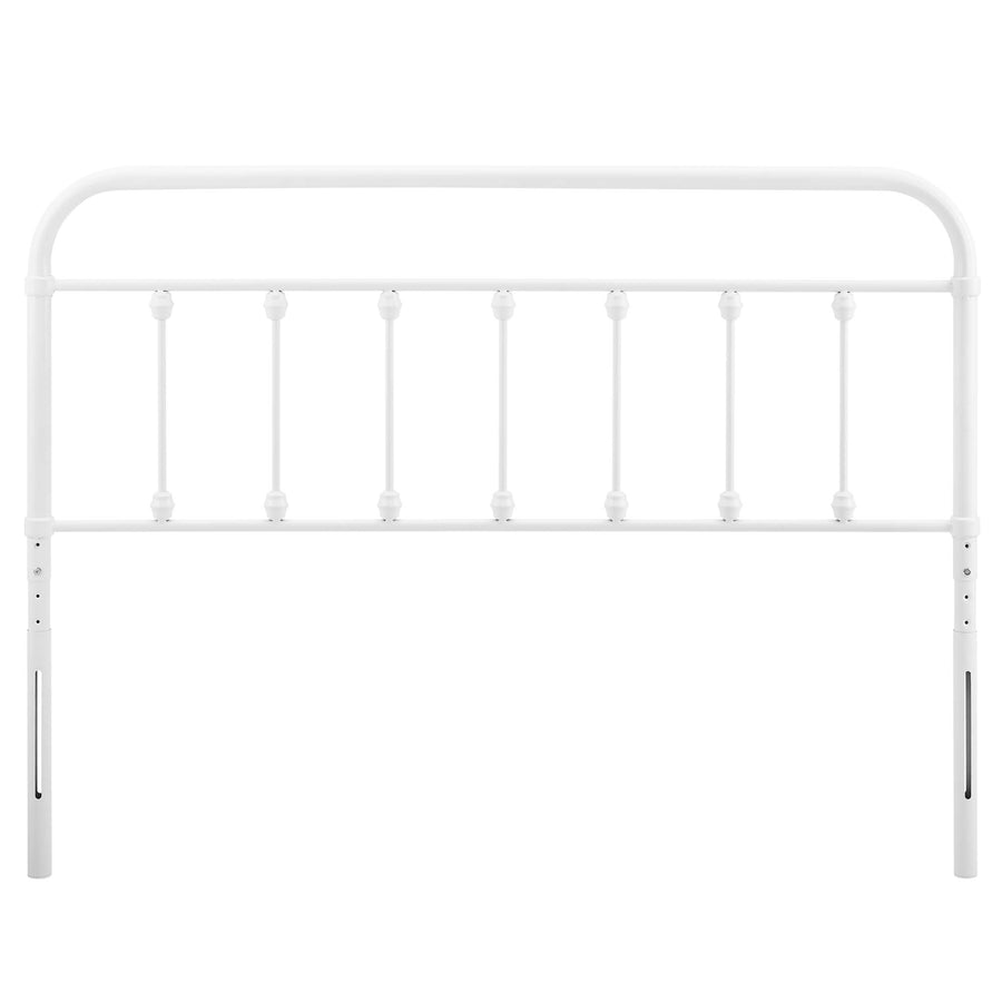 Paisley Metal Twin Headboard in White