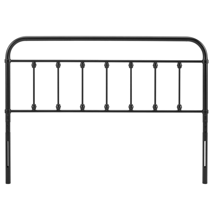 Paisley Metal Full Headboard in Black