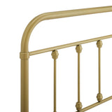 Paisley Metal Full Headboard in Gold