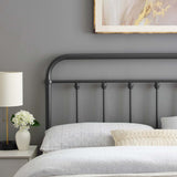 Paisley Metal Full Headboard in Gray