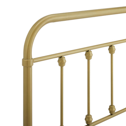 Sage Metal Queen Headboard in Gold