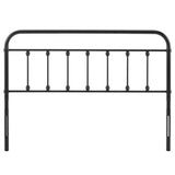 Paisley Metal King Headboard in Black