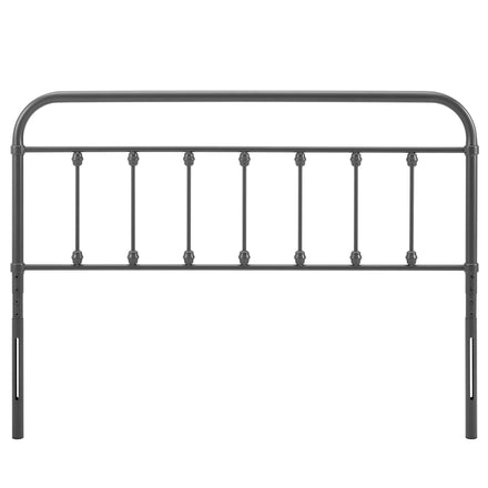 Sage Metal King Headboard in Gray