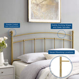 Estate Metal Twin Headboard in Gold