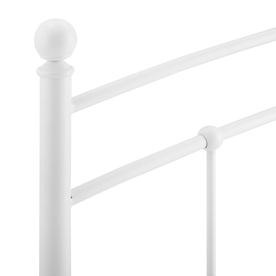 Estate Metal Twin Headboard in White