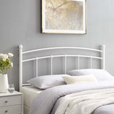 Estate Metal Twin Headboard in White