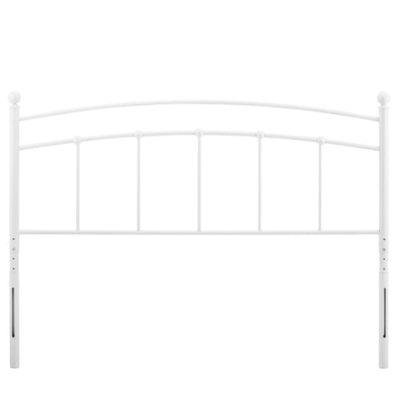Abigail Metal Full Headboard in White