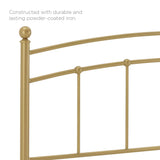 Estate Metal Queen Headboard in Gold