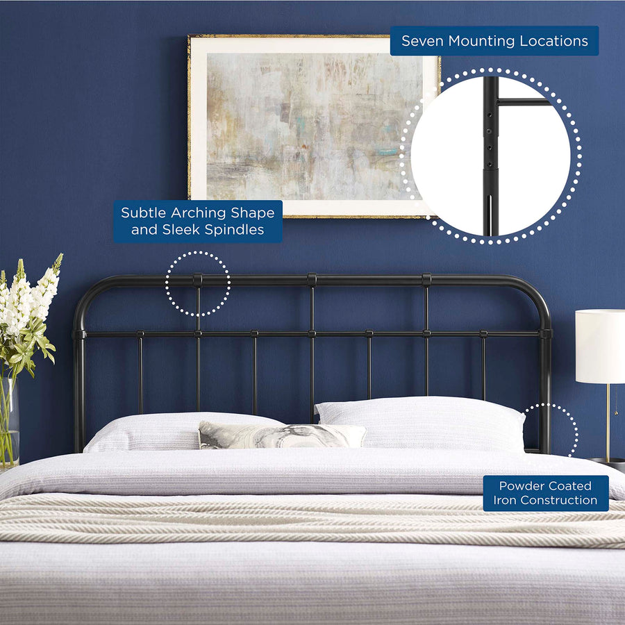Chateau Metal Full Headboard in Black