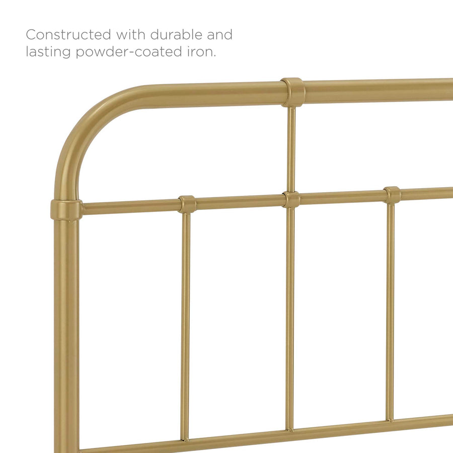 Chateau Metal Full Headboard in Gold