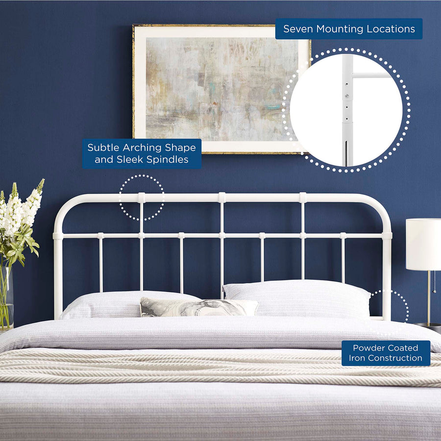Chateau Metal Full Headboard in White