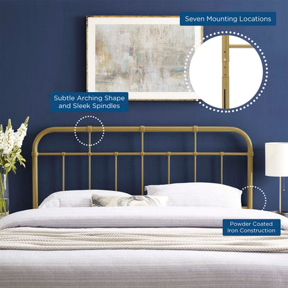 Alessia Metal Queen Headboard by Furniture For America