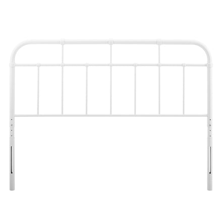 Alessia Metal Queen Headboard in White