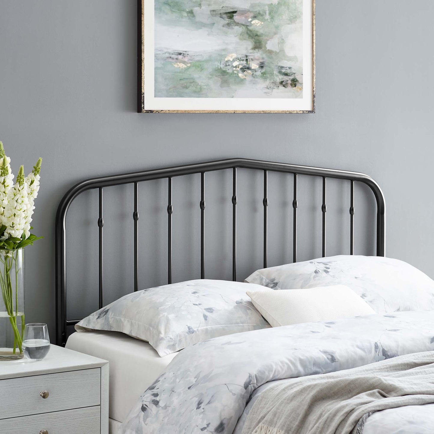 Lennon Metal Twin Headboard by Furniture For America