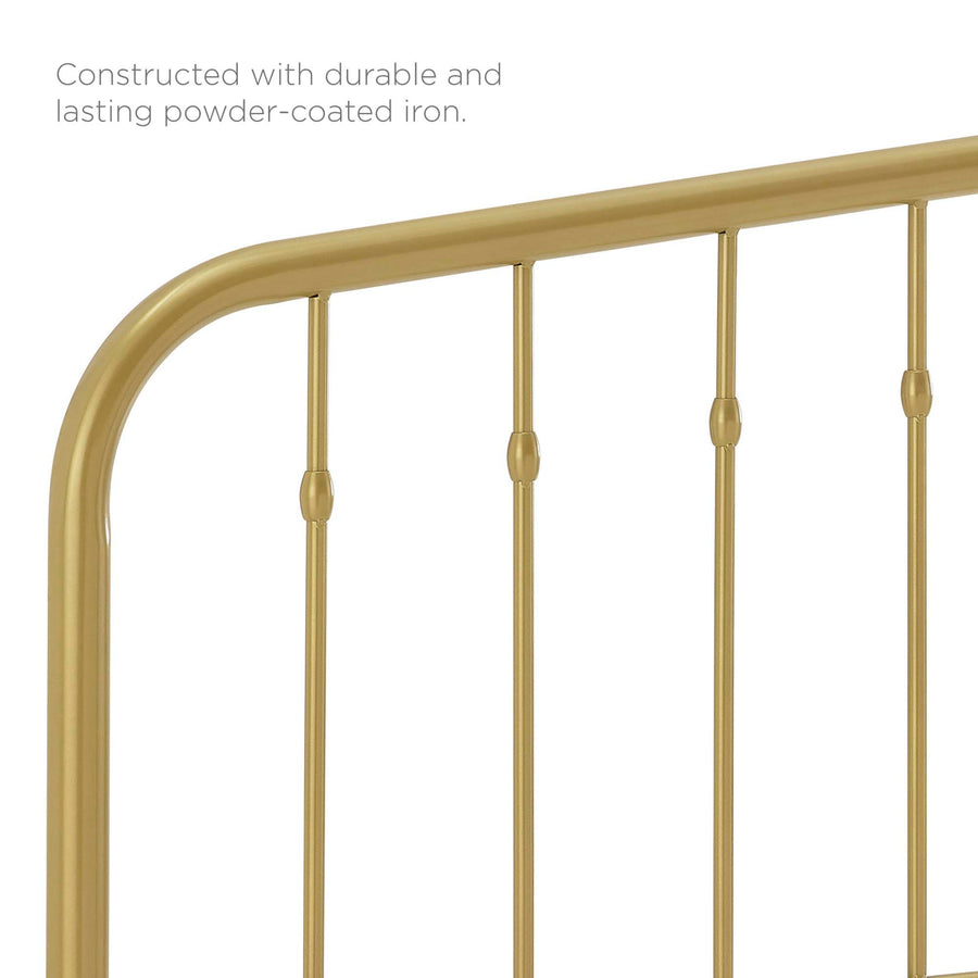 Forge Metal Twin Headboard in Gold