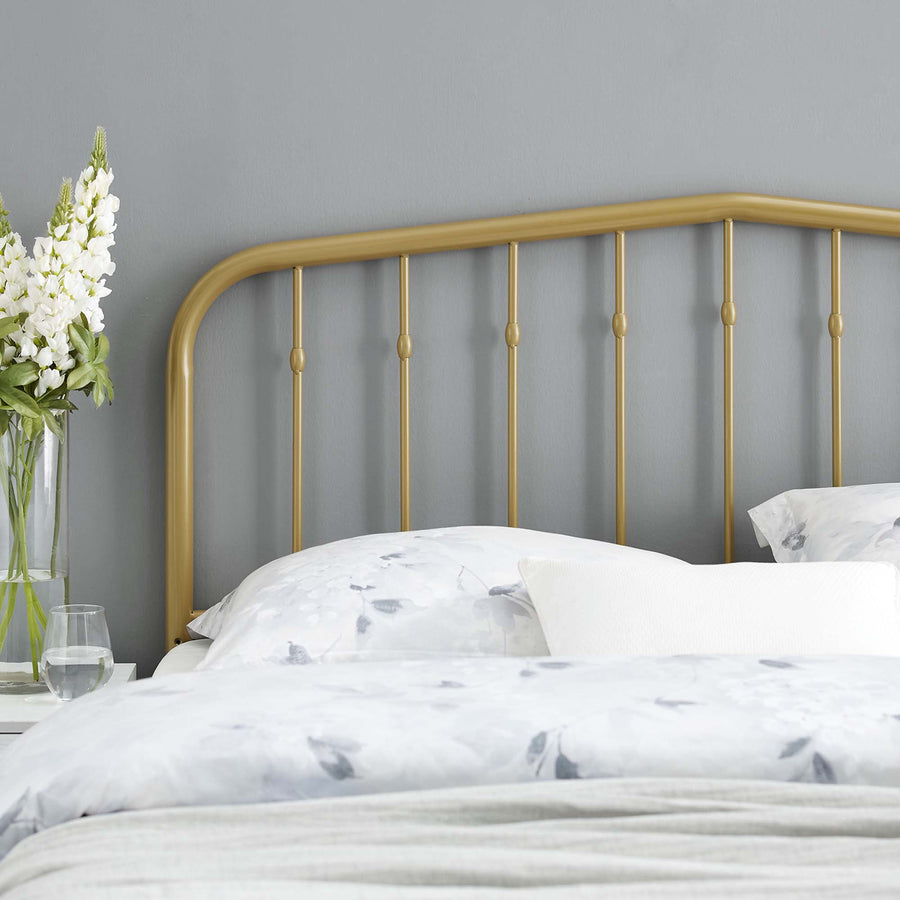 Forge Metal Twin Headboard in Gold
