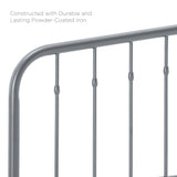 Forge Metal Twin Headboard in Gray