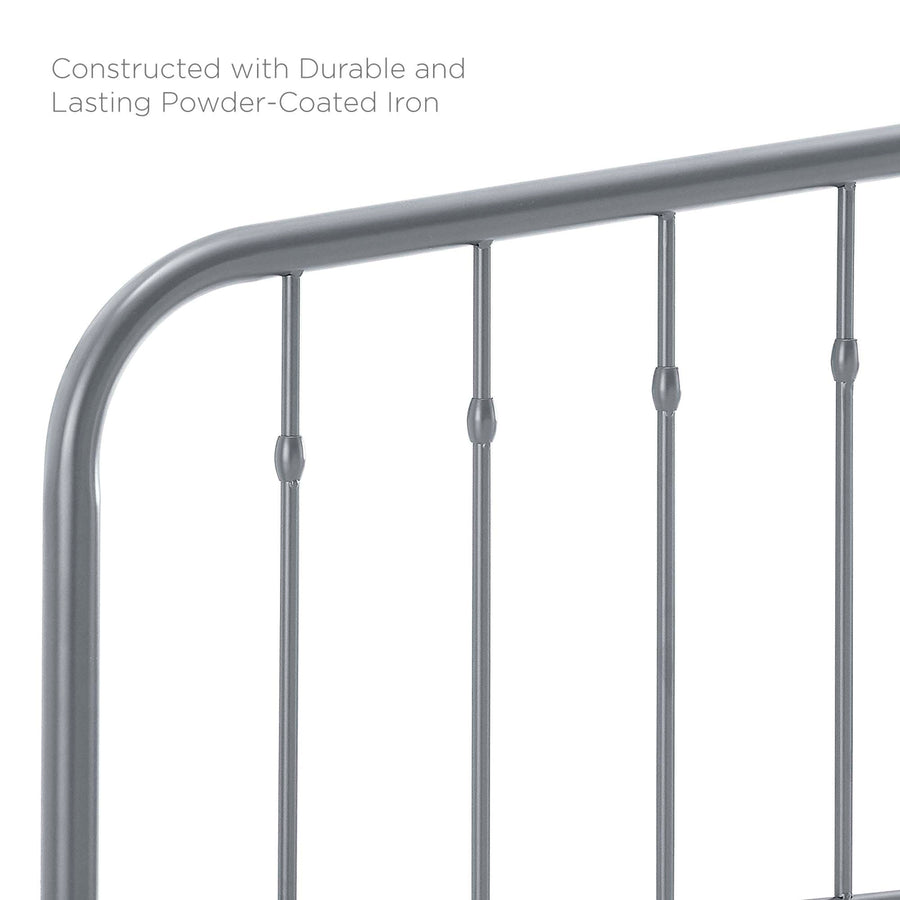 Forge Metal Twin Headboard in Gray