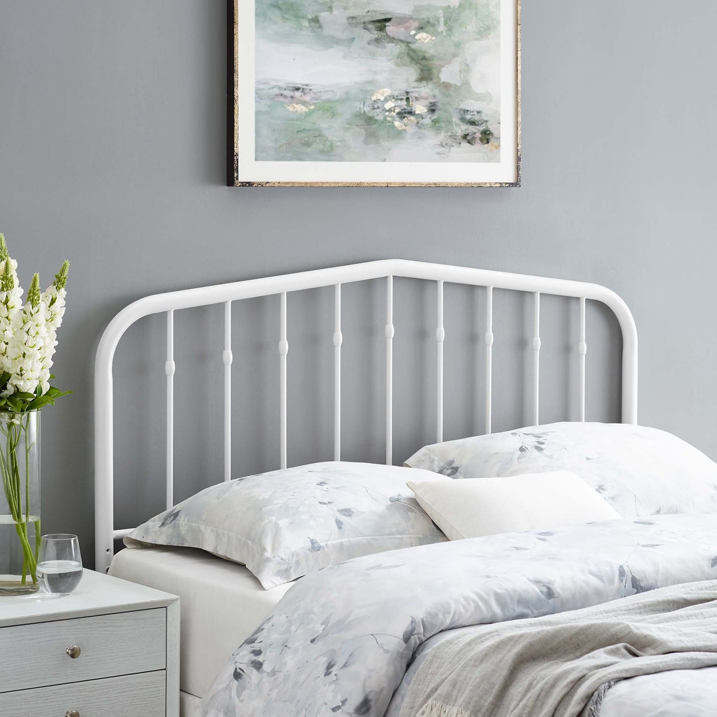 Lennon Metal Twin Headboard by Furniture For America