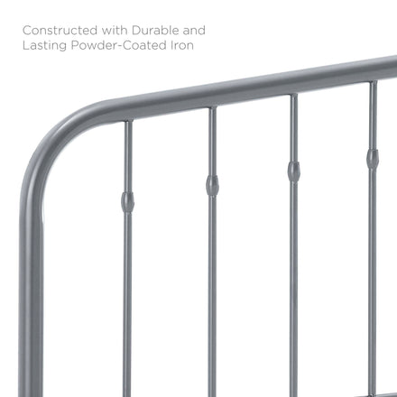 Lennon Metal Full Headboard in Gray