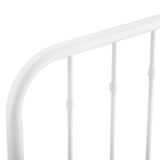 Forge Metal Full Headboard in White