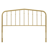 Forge Metal Queen Headboard in Gold