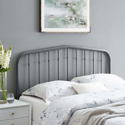 Lennon Metal Queen Headboard in Gray
