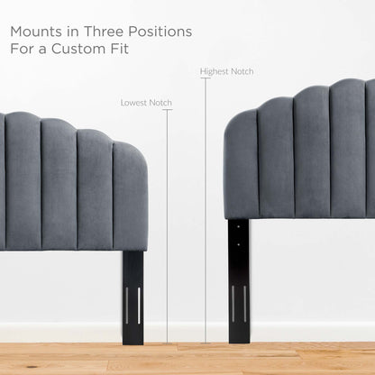 Veronique Performance Velvet Twin Headboard by Furniture For America