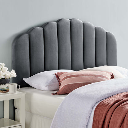 Veronique Performance Velvet Twin Headboard by Furniture For America