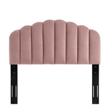 Jovie Performance Velvet Twin Headboard in Dusty Rose