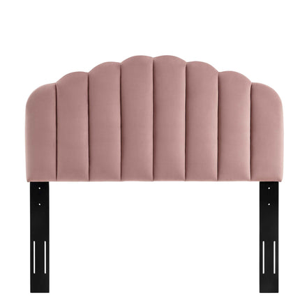 Veronique Performance Velvet Twin Headboard in Dusty Rose