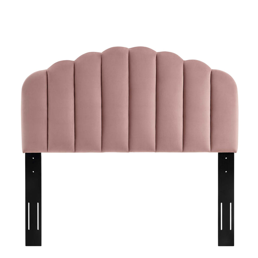 Jovie Performance Velvet Twin Headboard in Dusty Rose