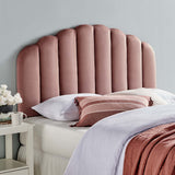 Jovie Performance Velvet Twin Headboard in Dusty Rose