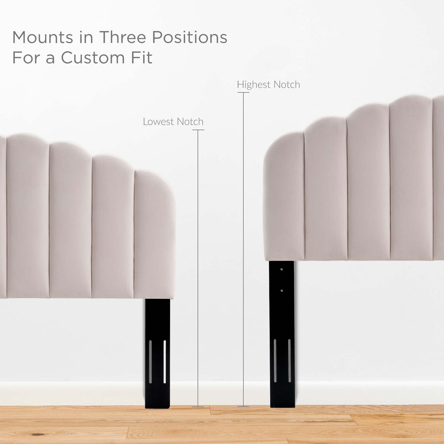 Jovie Performance Velvet Twin Headboard in Pink