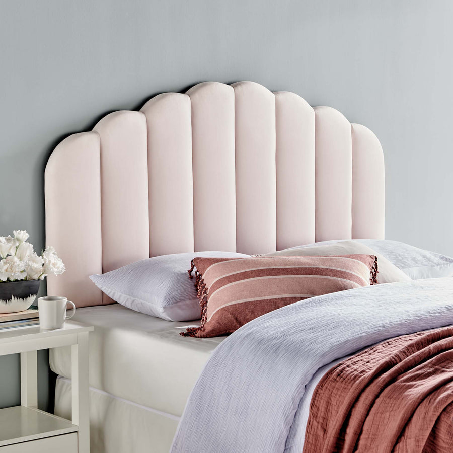 Jovie Performance Velvet Twin Headboard in Pink