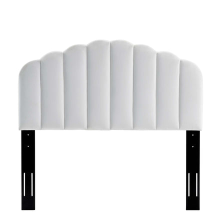 Veronique Performance Velvet Twin Headboard in White