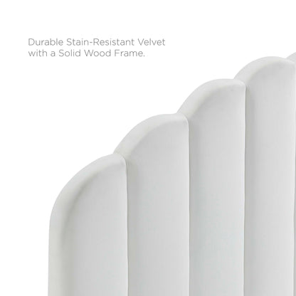 Veronique Performance Velvet Twin Headboard by Furniture For America