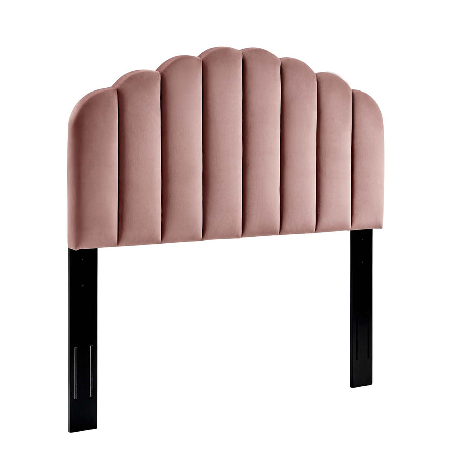Jovie Performance Velvet Full/Queen Headboard in Dusty Rose