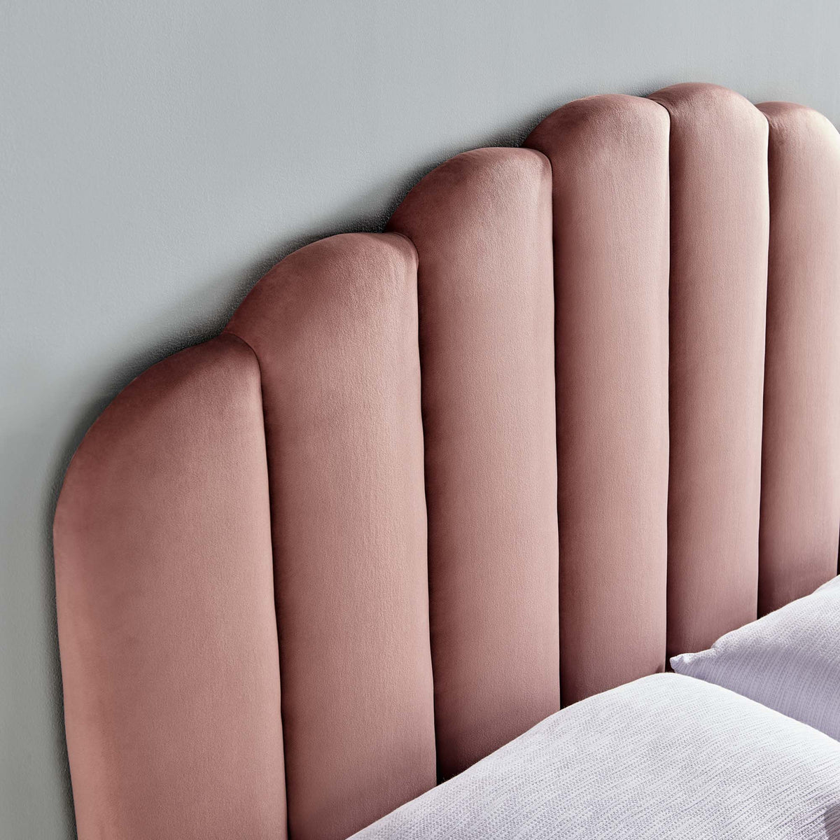 Veronique Performance Velvet Full/Queen Headboard in Dusty Rose