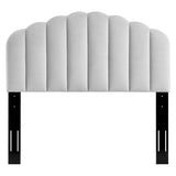 Jovie Performance Velvet Full/Queen Headboard in Light Gray