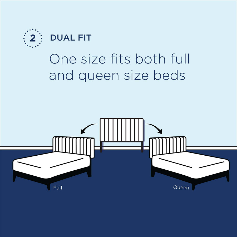 Jovie Performance Velvet Full/Queen Headboard in Light Gray
